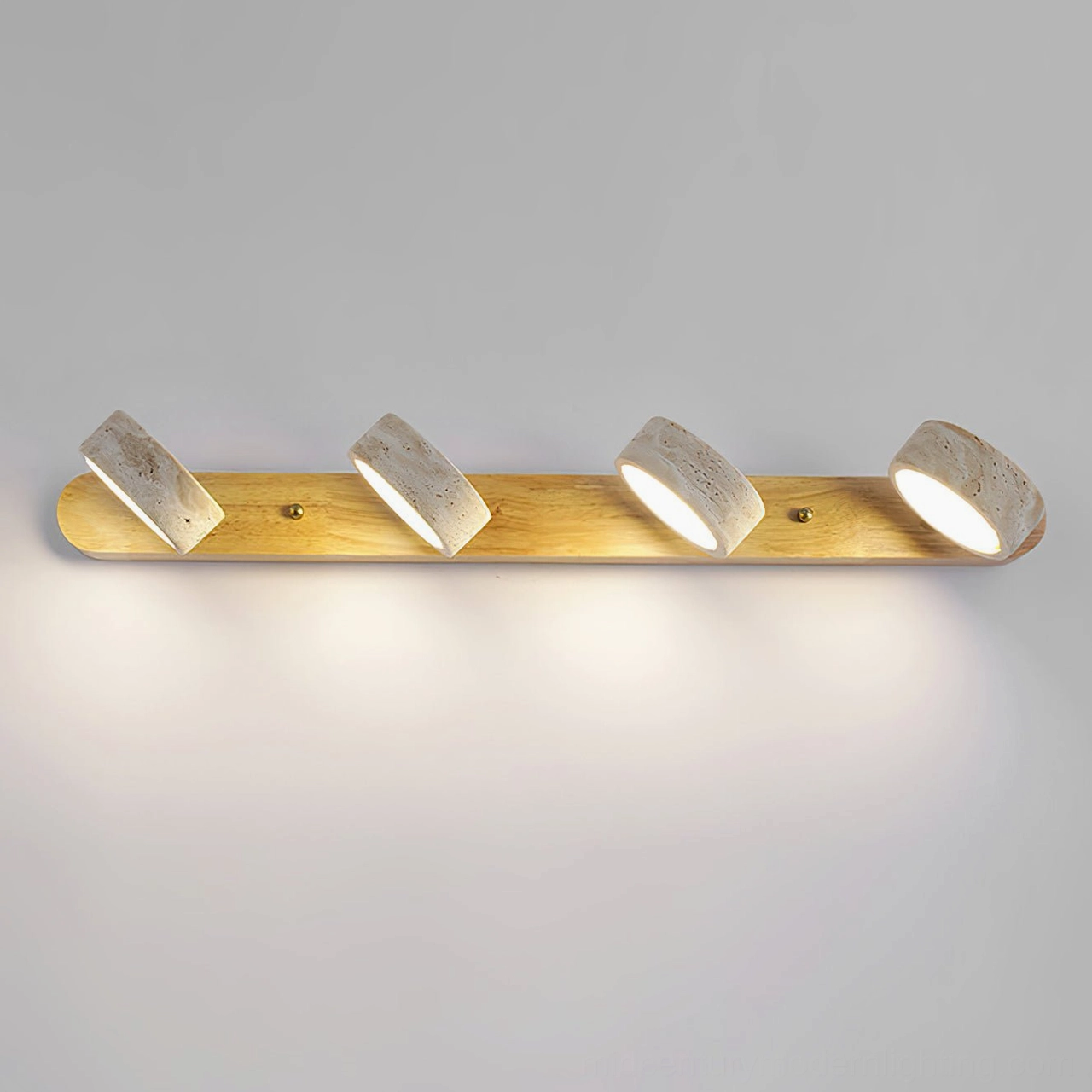 Elias travertine wall lamp console table accent lighting living room design