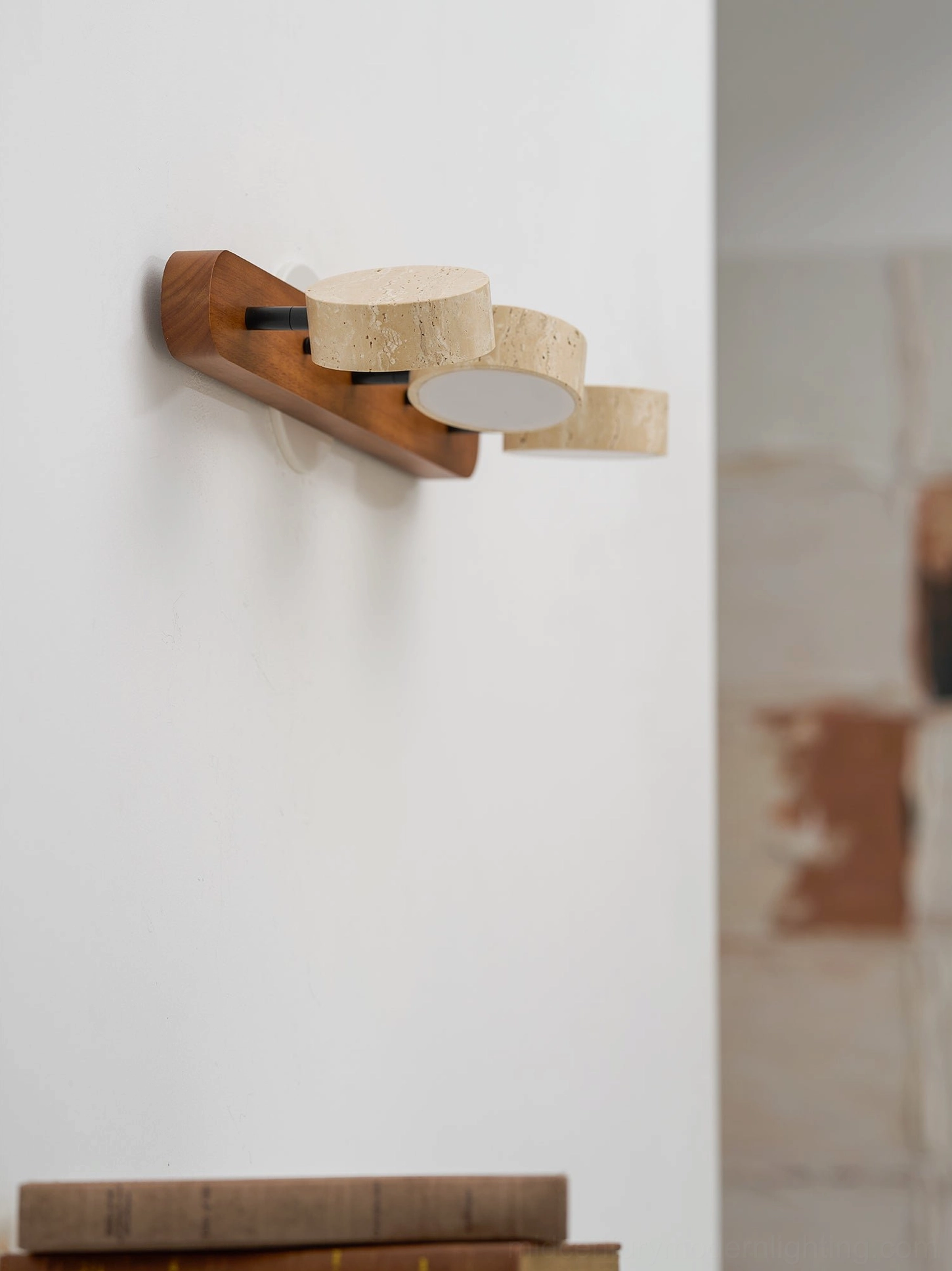 Travertine wall lamp dimming control triac compatible light intensity adjustment