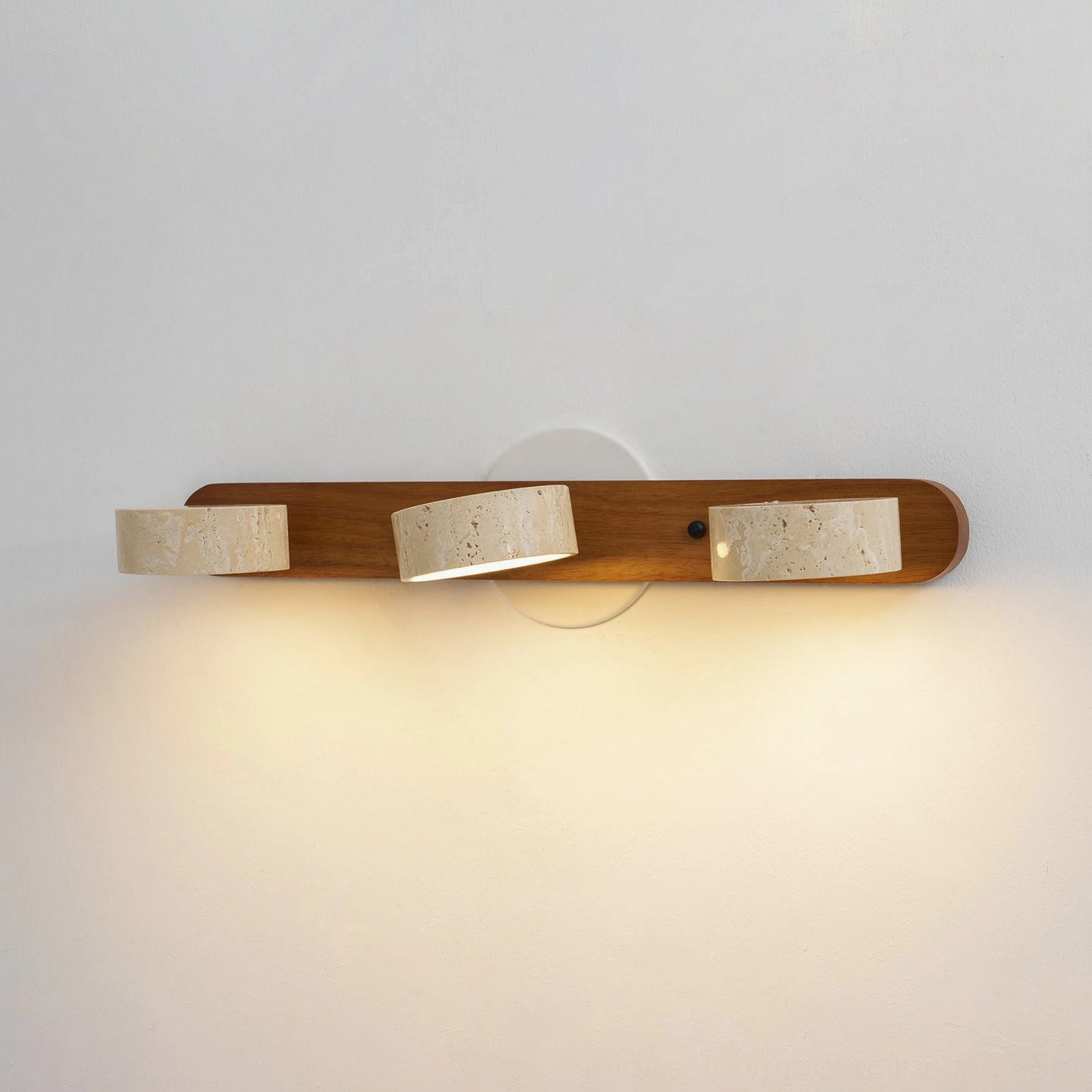 Travertine wall lamp Roman architectural heritage modern interpretation