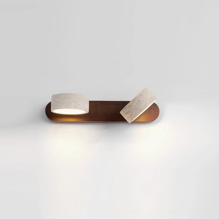 Travertine wall lamp universal voltage compatibility North America Europe Australia