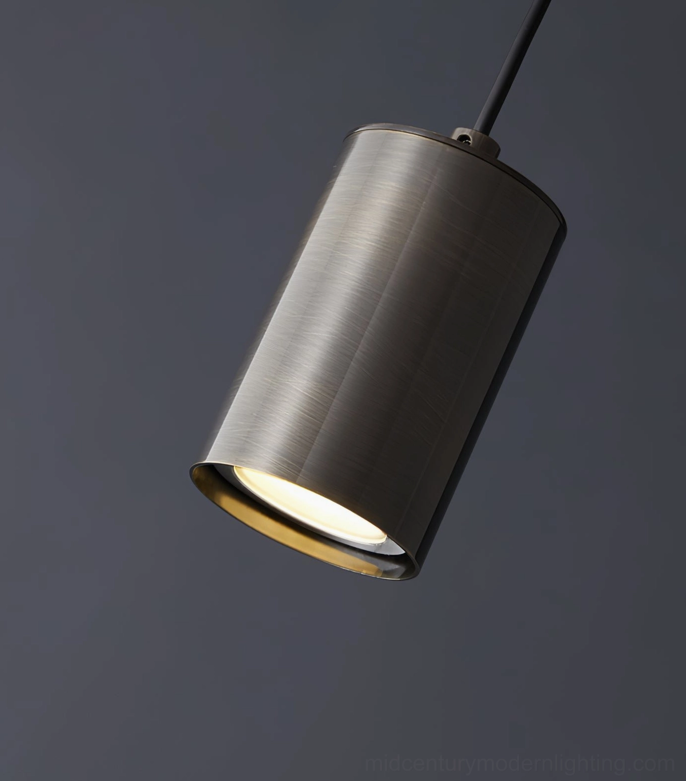 Trio brass pendant in contemporary kitchen interior - mid-century modern pendant lighting