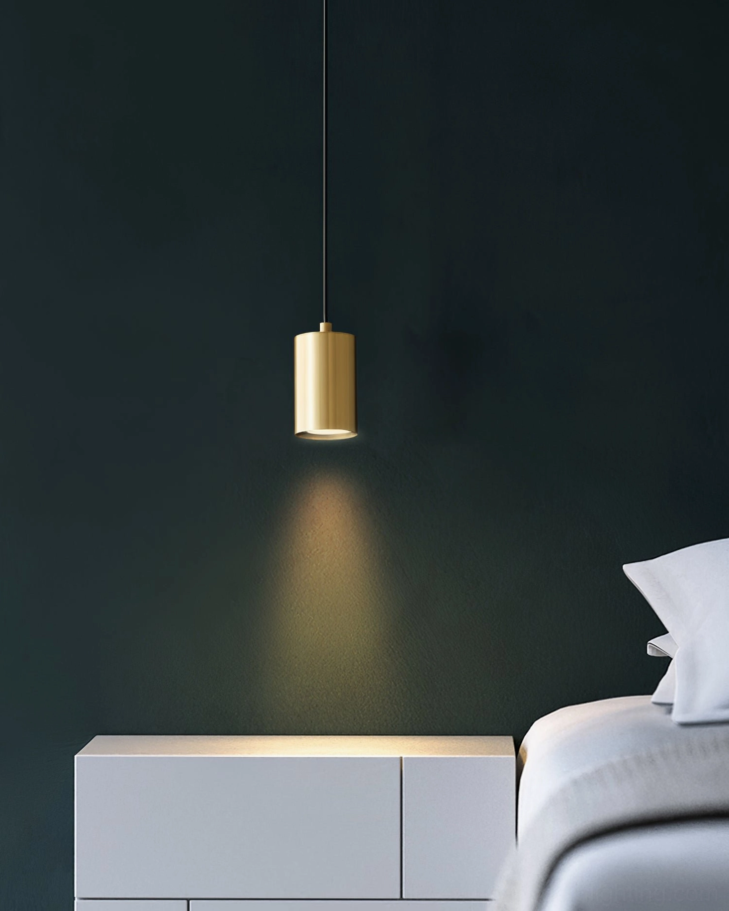 Trio pendant lamp brass finish hanging accent lighting - scandinavian minimalist interior