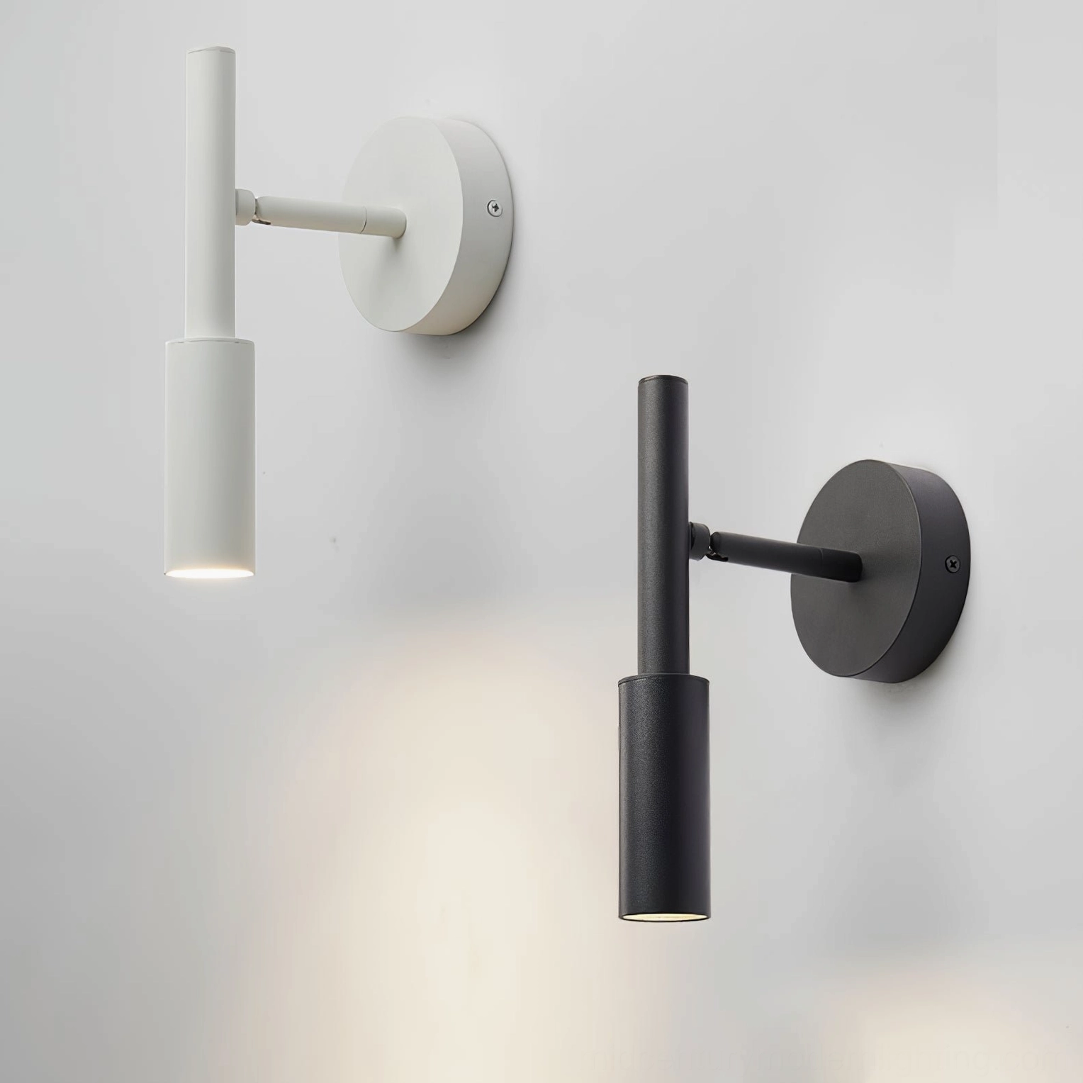 Tubino black and white wall lamp set dual color minimalist cylindrical metal design