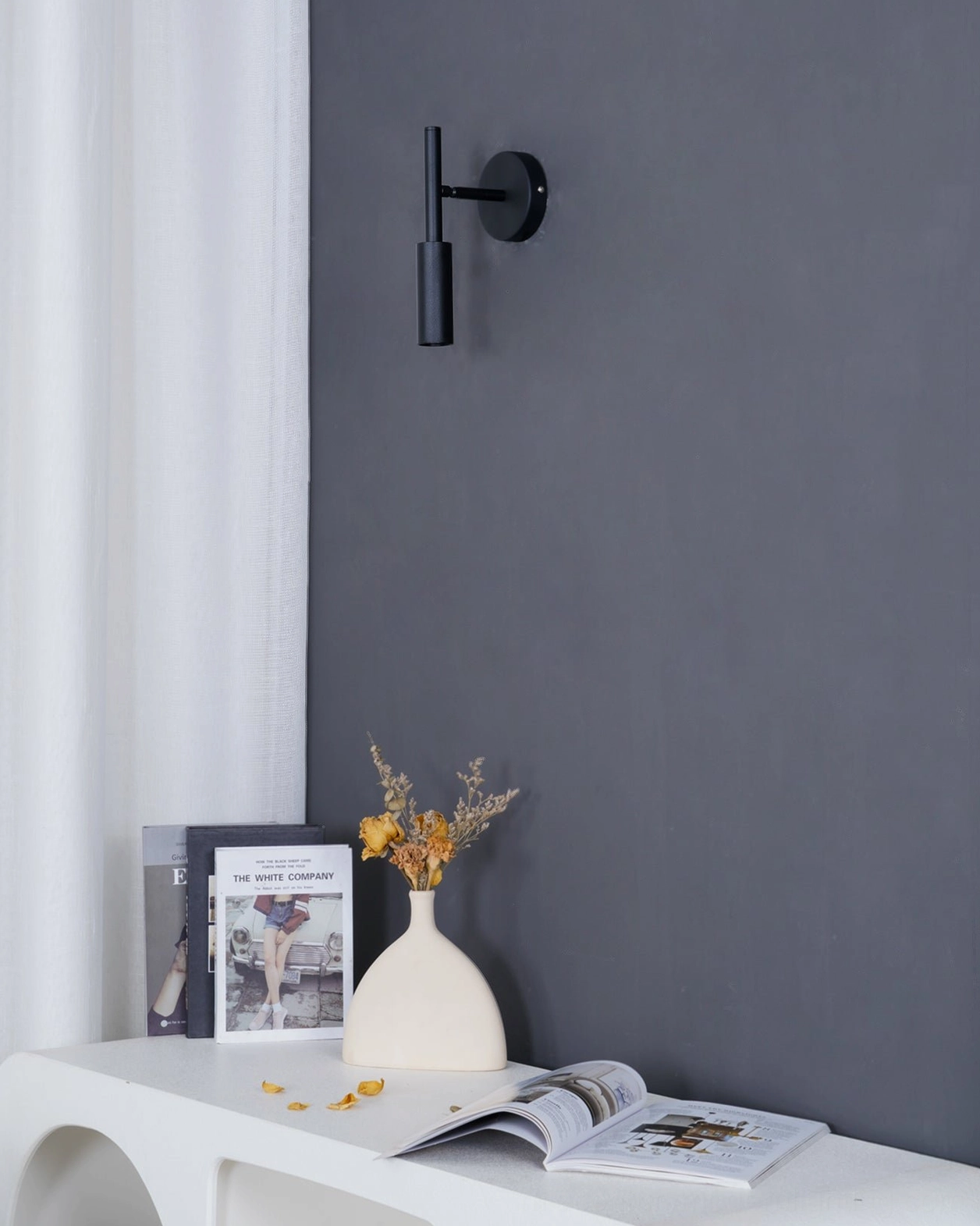 Tubino LED wall sconce contemporary lighting fixture compact cylindrical design