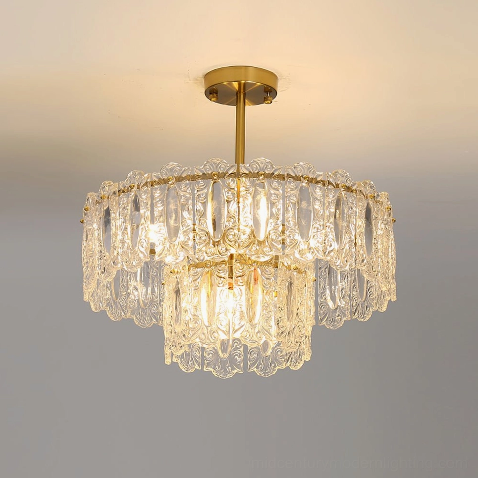 Vienna crystal chandelier two-layer compact fifty centimeter size intimate spaces