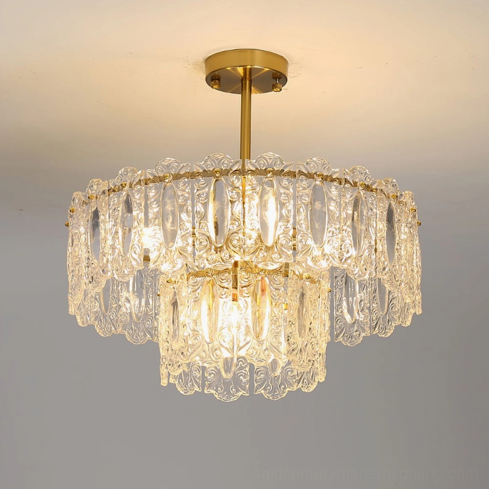 Vienna crystal chandelier two-layer medium configuration sixty centimeter diameter