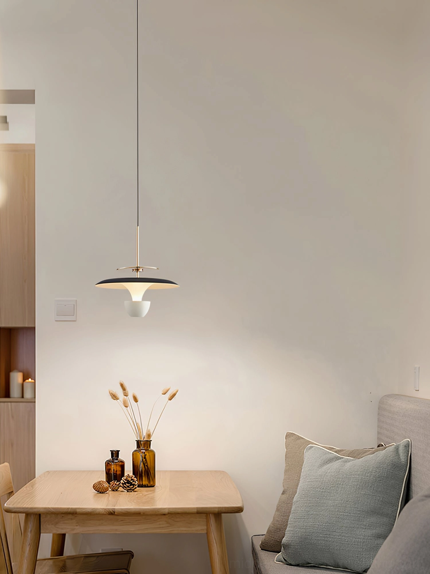 UFO pendant lamp color options comparison multi-finish display