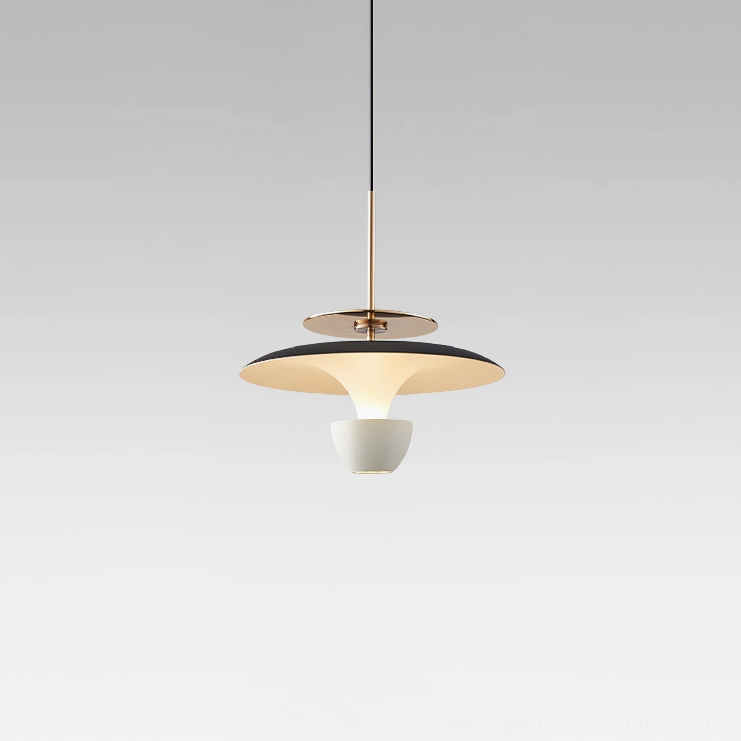 UFO pendant light 150cm cord suspension customizable length
