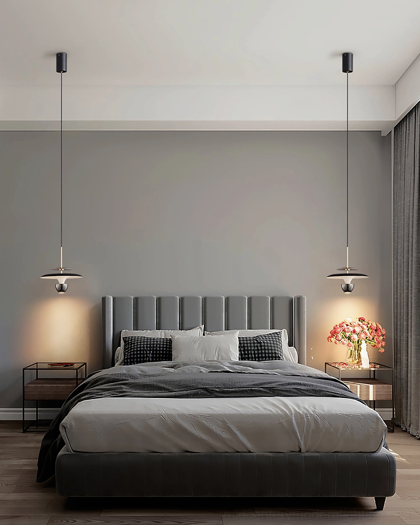 UFO pendant lamp dome diffuser light distribution pattern