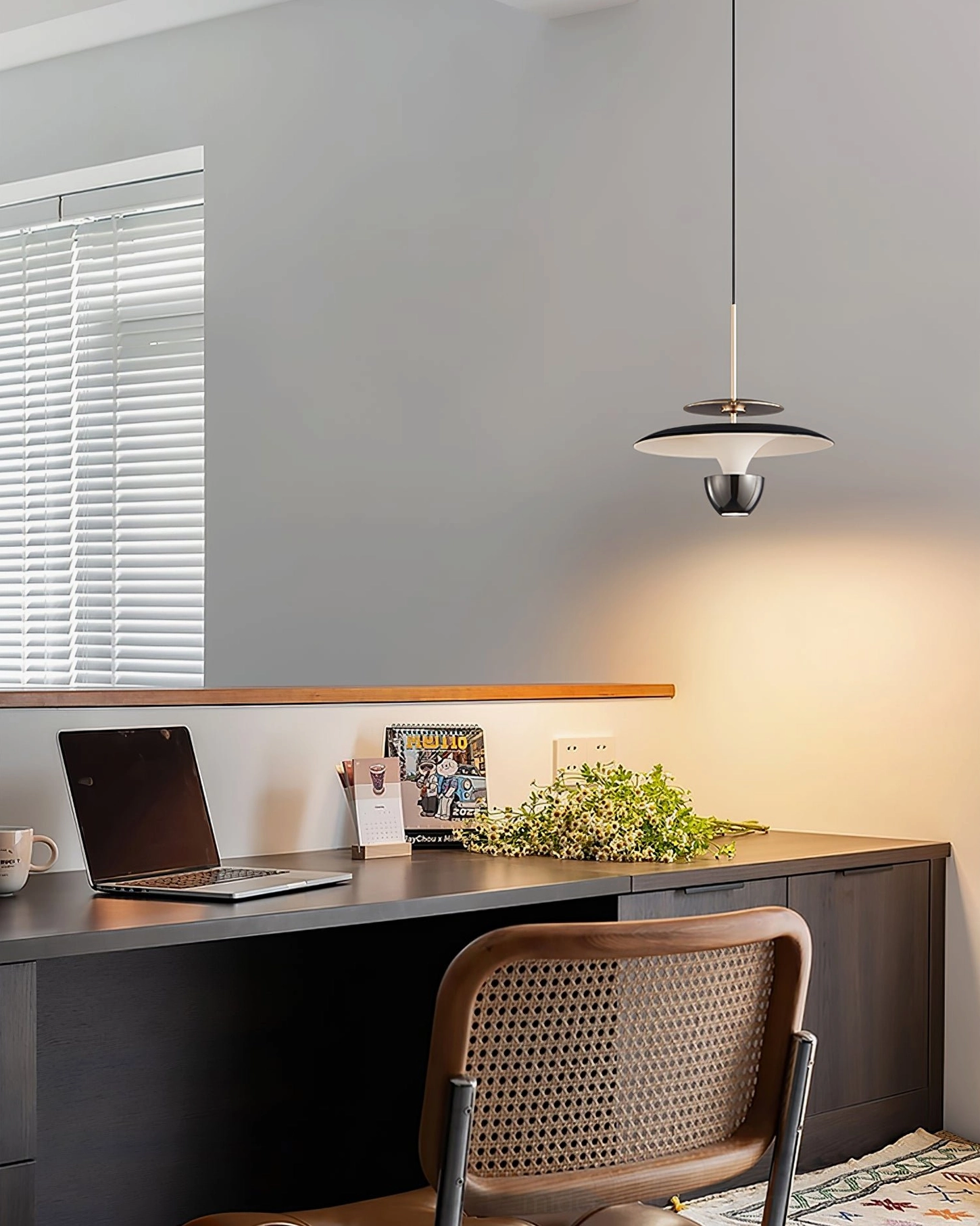 UFO pendant lamp minimalist interior design living room