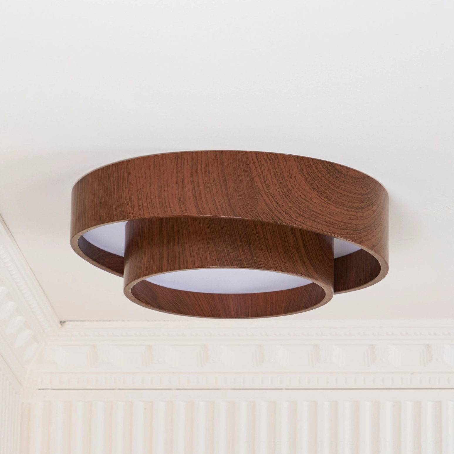 Vaako flush mount ceiling light fixture in Scandinavian minimalist interior with neutral color palette