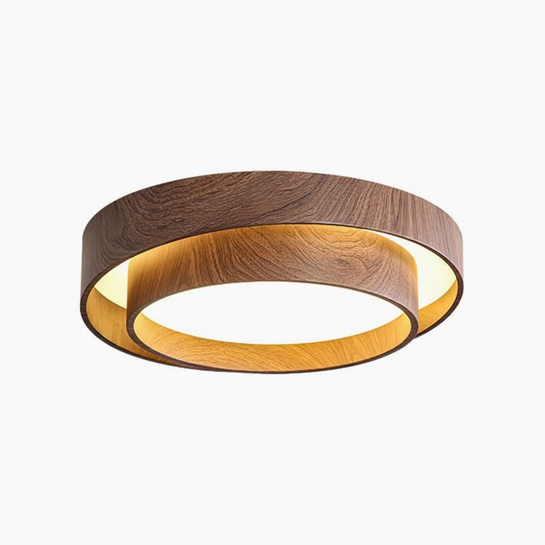 Vaako 50cm large walnut ceiling lamp product shot for variant selection showing size and finish options