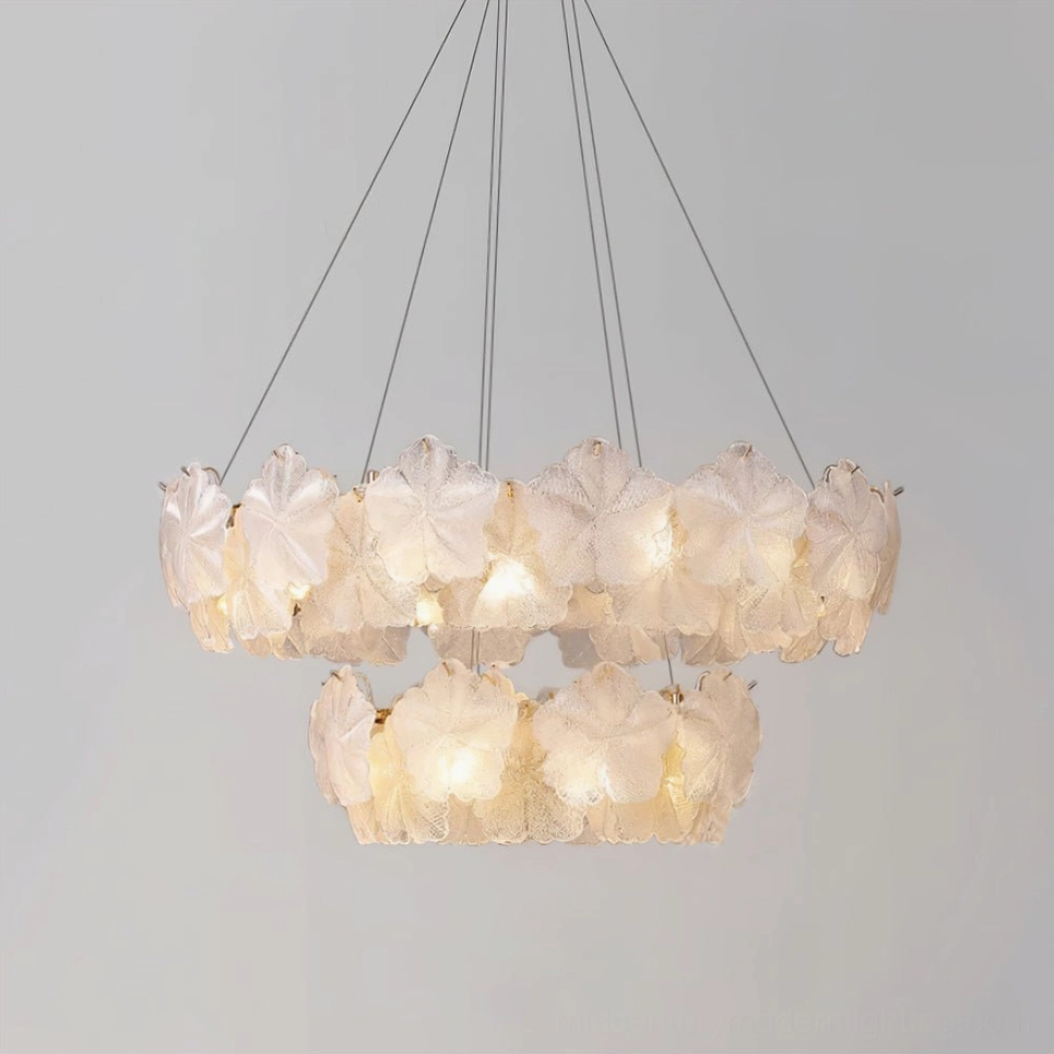 Valery large 80cm single-ring chandelier, statement lighting fixture design