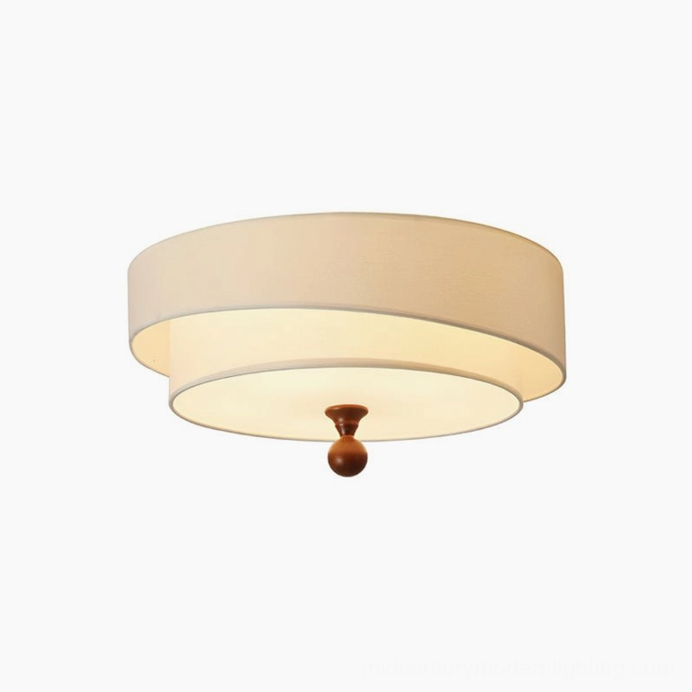 Vanelia ceiling lamp in pure white finish, compact and statement size comparison showing versatile configuration options for different room scales and lighting needs
