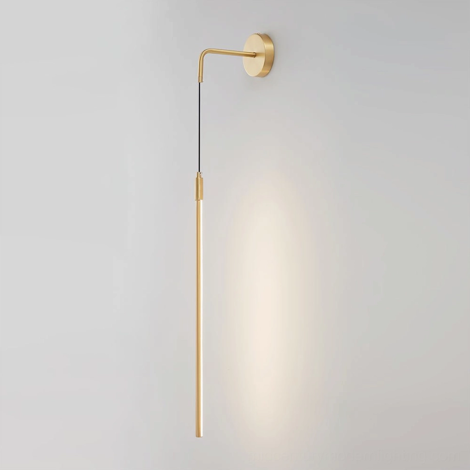 Vesta brass gold linear wall lamp modern luxury minimalist metal finish