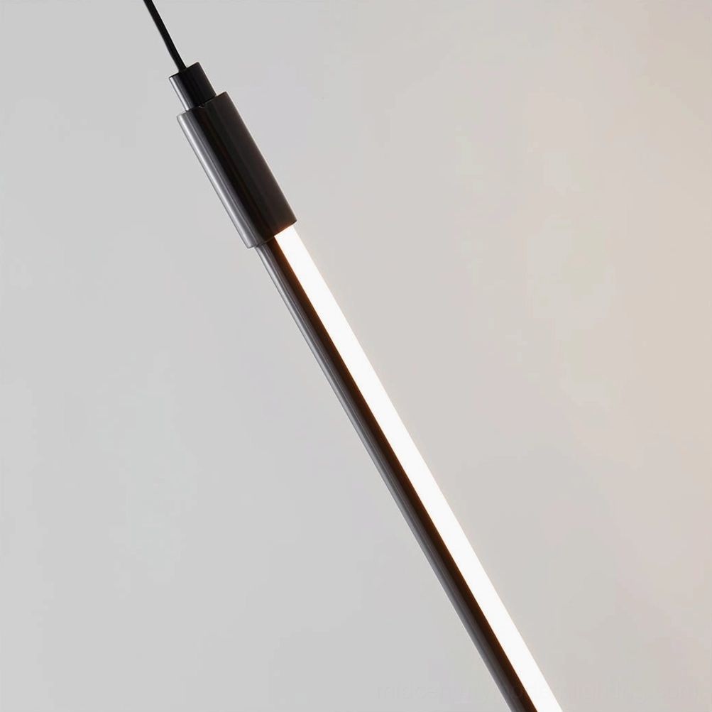Vesta wall lamp head close-up detail matte black LED light strip design