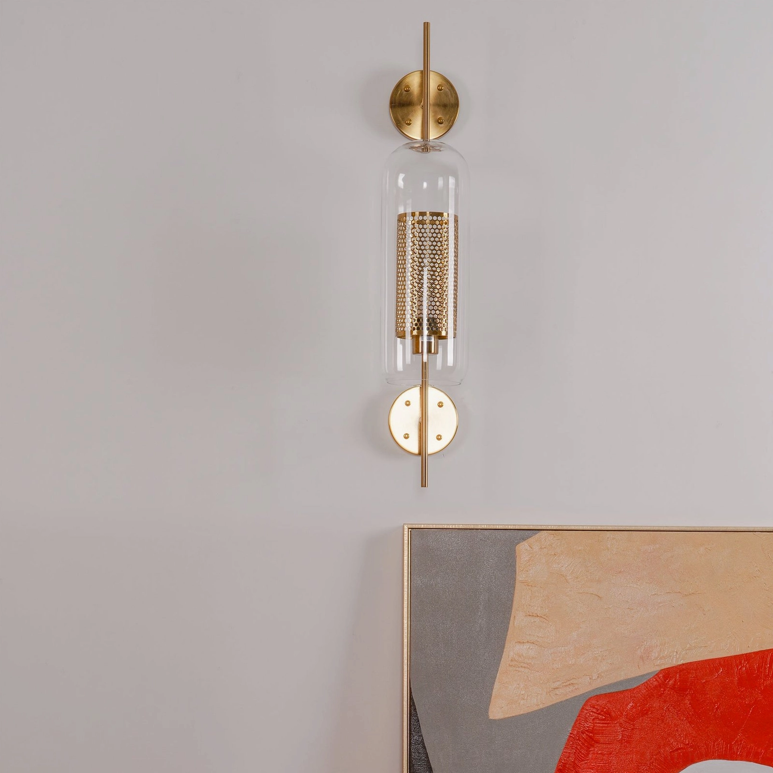 Mid-century modern glass sconce illustrating vintage-inspired design aesthetic