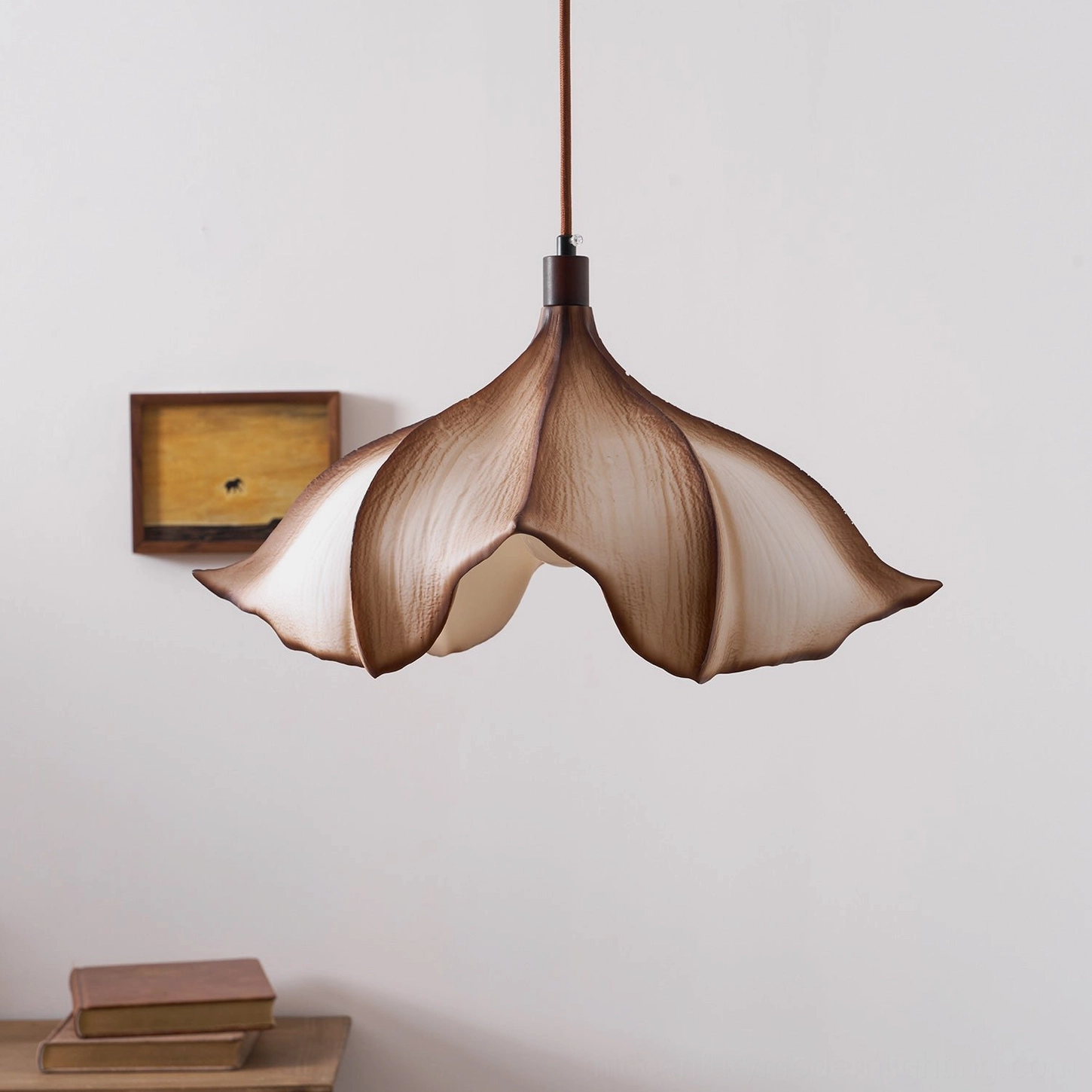 Viscontea 50cm pendant light installation above kitchen island showing scale and presence