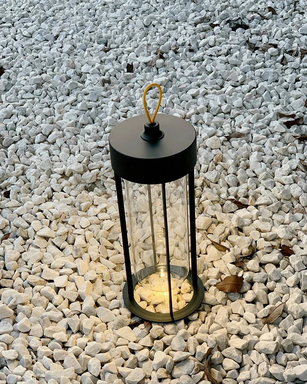 Vitro portable lantern cordless LED table lamp color and finish options display