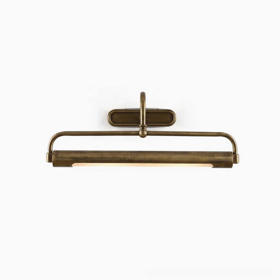 Wall-mounted gooseneck sconce in polished brass, functional and stylish accent lighting