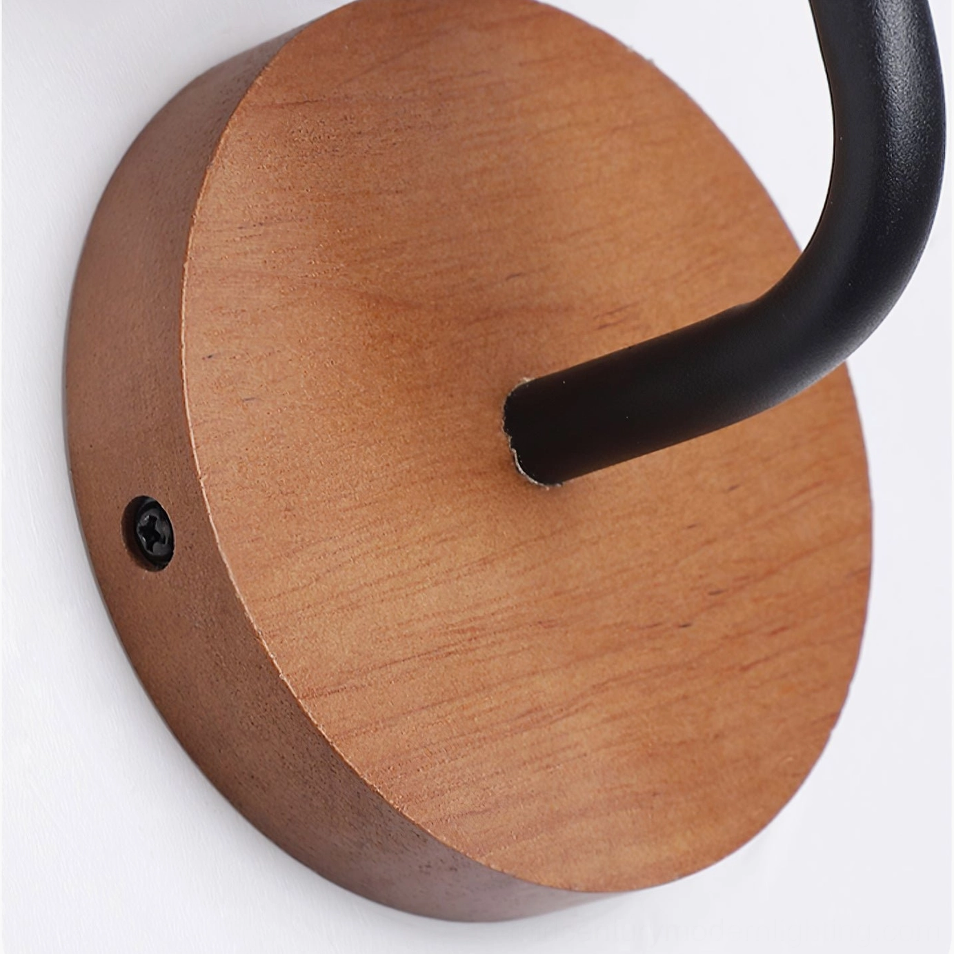 wooden wall mount base and screw hardware for travertine wall lamp installation