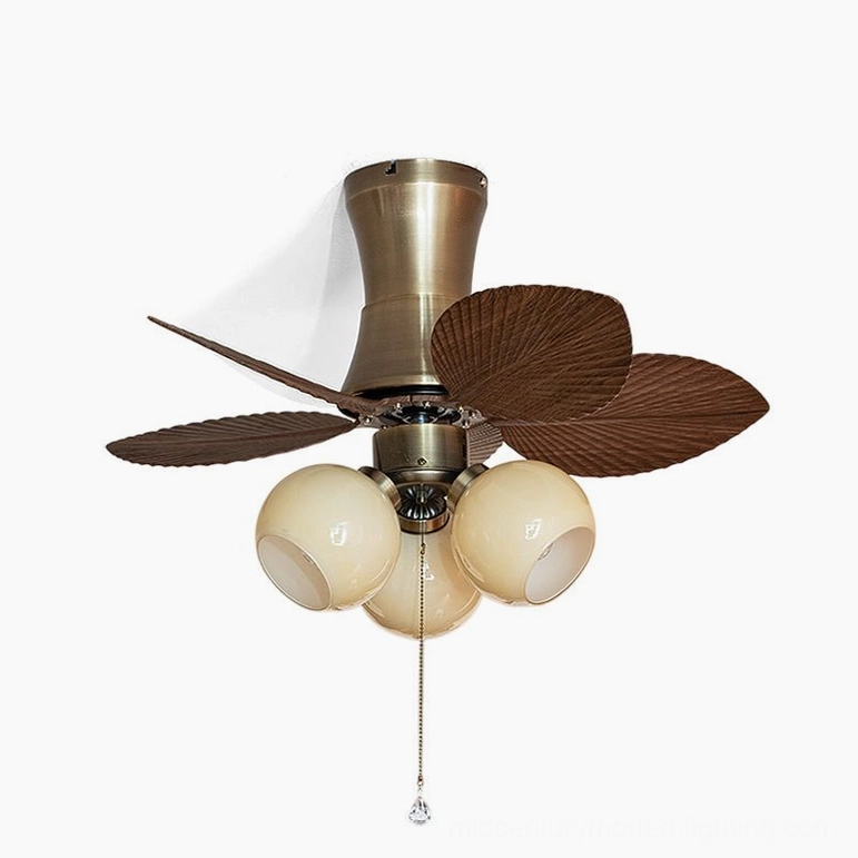 Walnut and Brushed Champagne two-tone ceiling fan light finish combination for versatile interior styling