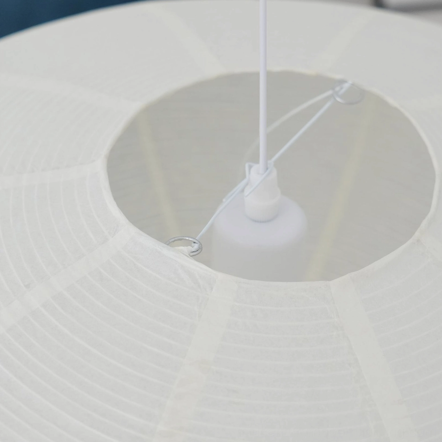 Three washi paper pendant models comparison showing size variations from small to large diameter