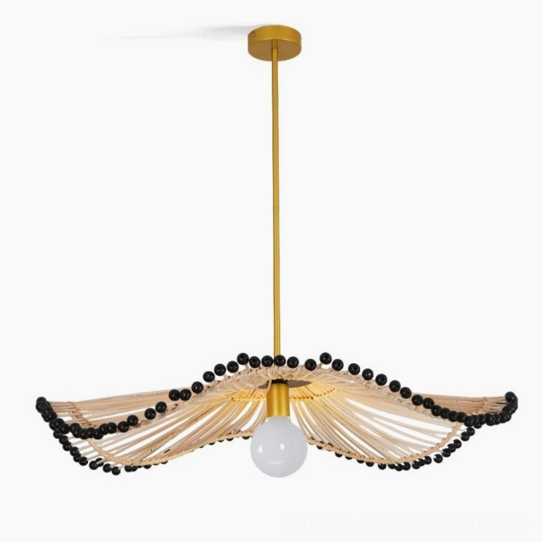Waverly large handwoven rattan chandelier in gold finish statement lighting for formal spaces