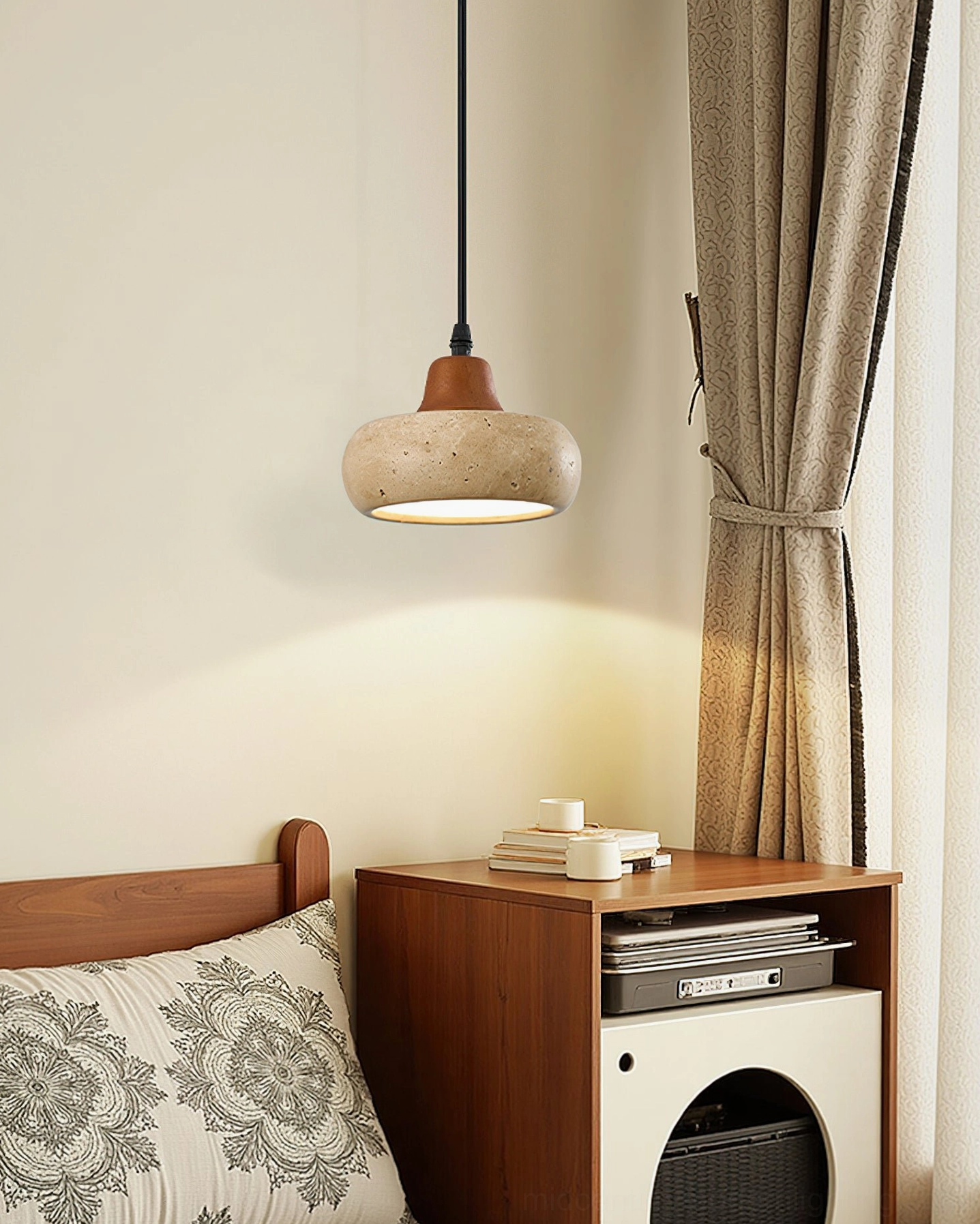 Wella travertine pendant light specifications and product details overview