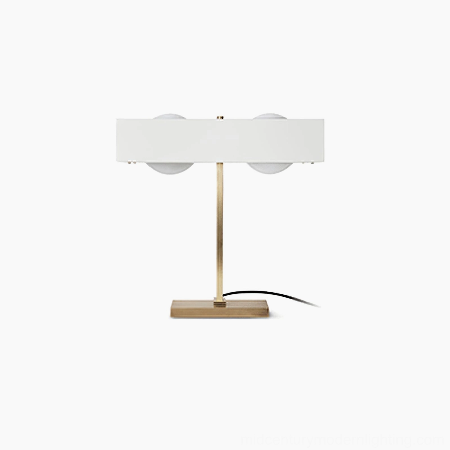 White finish Kernel table lamp clean contemporary design on minimalist interior surface