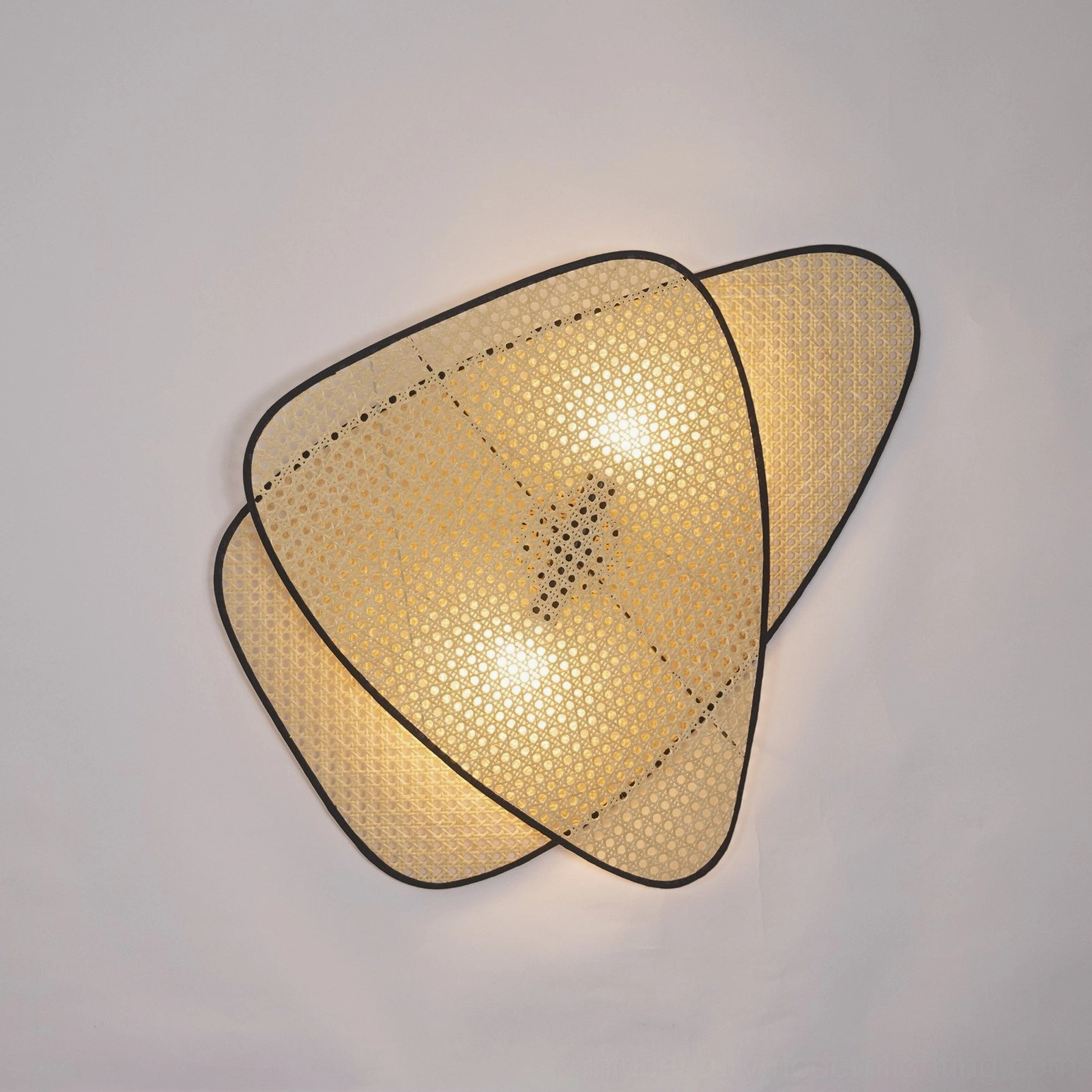 Woven rattan wall lamp LED bulb compatibility modern eco-friendly lighting solution
