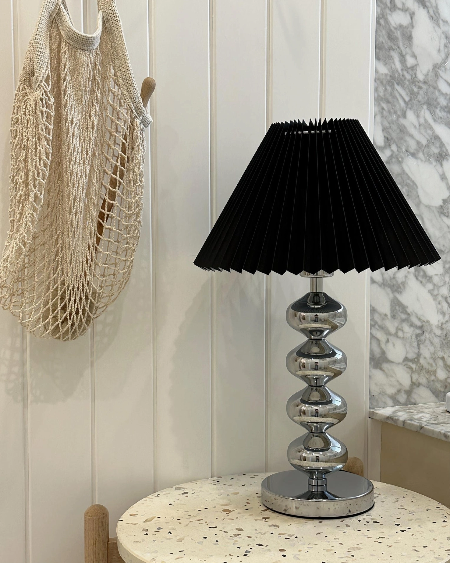 Zuma table lamp fabric shade construction detail pleated design quality