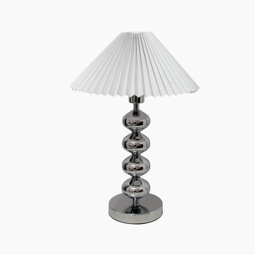 Zuma white pleated table lamp contemporary minimalist home accent lighting