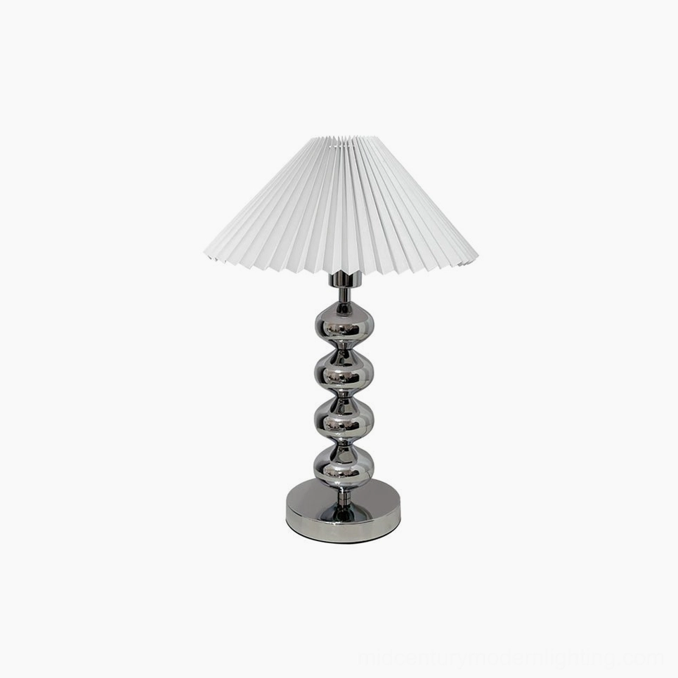 Zuma table lamp white pleated shade minimalist Scandinavian interior